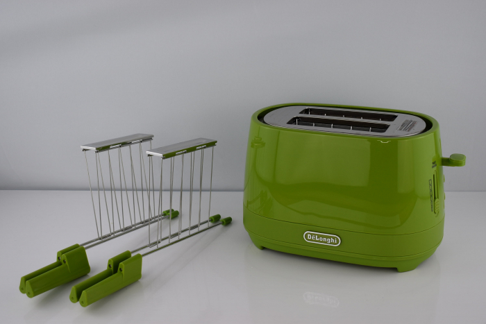 Prăjitor de pâine cu clești DeLonghi CTLAP2203, 6 nivele, design elegant, verde - CA NOU [5]