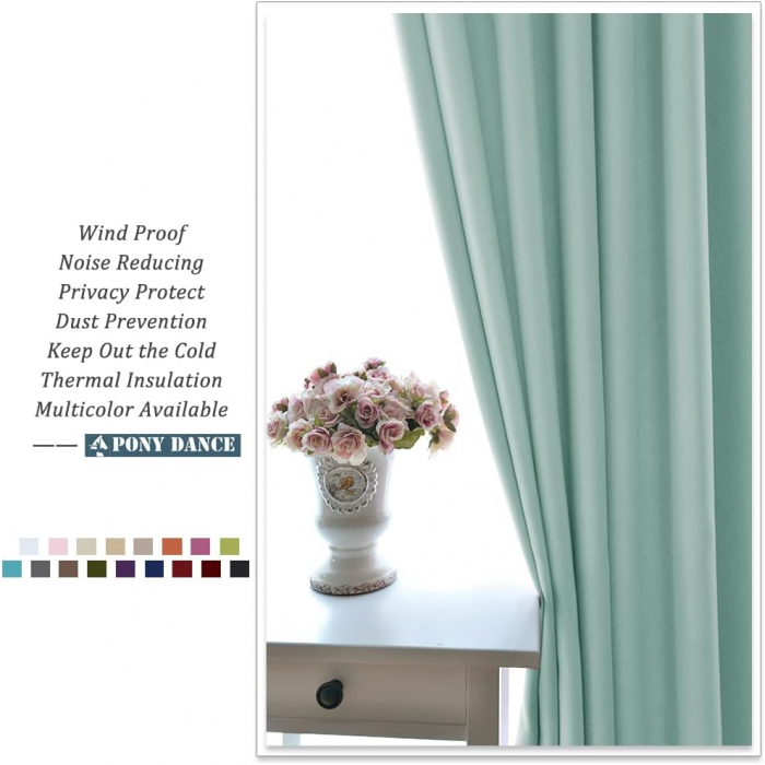 Set draperii PONY DANCE, verde deschis, 2 buc, 245 x 200 [7]