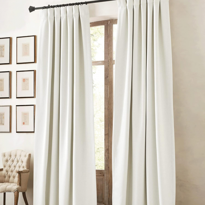 Set draperii Pony Dance, alb fildeș, 2 buc 260 x 140, 2 sisteme de prindere [7]