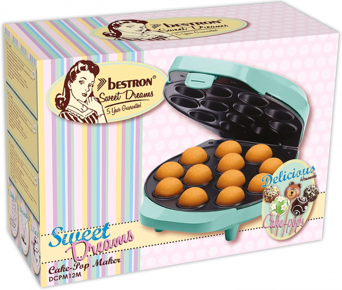 Bestron Aparat pentru Cake Pops în Design Retro, inclusiv Suport și Bețișoare, Cu Strat Antiaderent, 700 W - CA NOU [4]