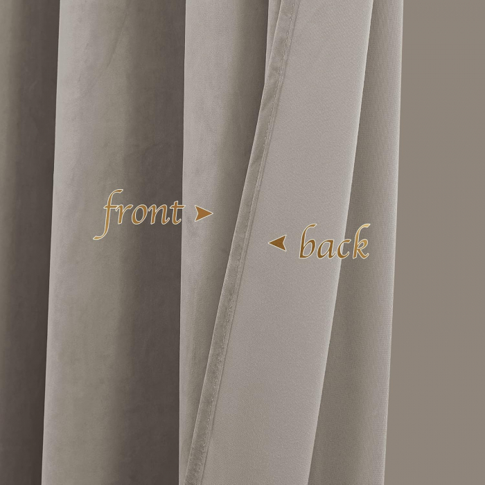 Set draperii Pony Dance, cafeniu închis,2 buc 260 x 132, cu inele [4]