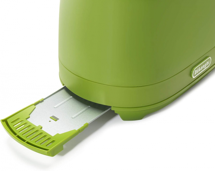 Prăjitor de pâine cu clești DeLonghi CTLAP2203, 6 nivele, design elegant, verde - CA NOU [3]