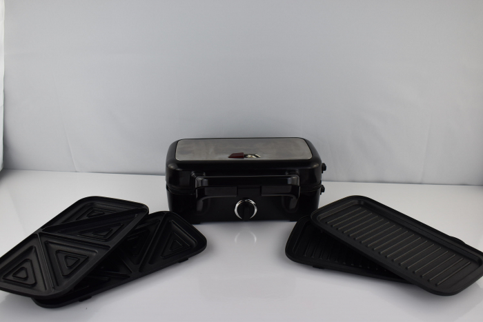 HOUSNAT Sandwichmaker 3 în 1 - Aparat de făcut vafe, Grătar, Toaster pentru sandwich-uri - 1200W cu reglare a temperaturii în 5 trepte - Decent  [6]