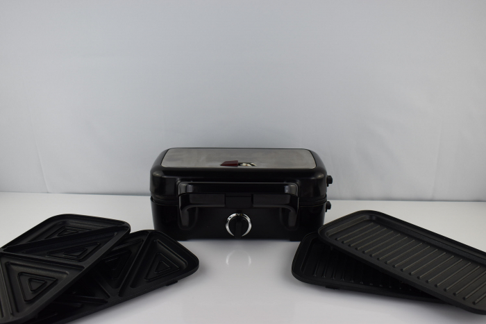 HOUSNAT Sandwichmaker 3 în 1 - Aparat de făcut vafe, Grătar, Toaster pentru sandwich-uri - 1200W cu reglare a temperaturii în 5 trepte - Decent  [7]