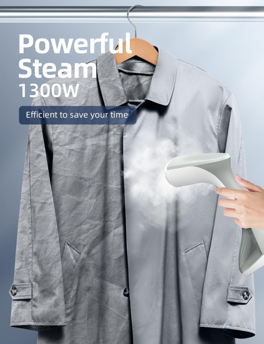 Aparat de Călcat cu Abur, 1300W, 260ml, Gri - CA NOU [5]
