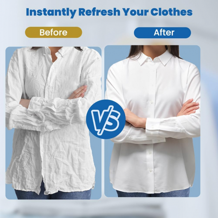 Aparat de călcat cu aburi, OLAYMEY GY1690 perfect pentru călătorii, birou și acasă, negru -CA NOU [4]