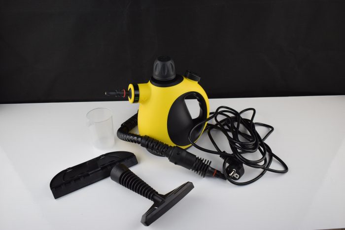 Aparat de curățat cu aburi - curăță, degresează și dezinfectează | Presiunea aburului de 3,5 bari max. | Curățător cu abur cu duză rotativă 360° și cablu de 5m | Curățitor inclus cu 9 accesorii | 1050 [2]