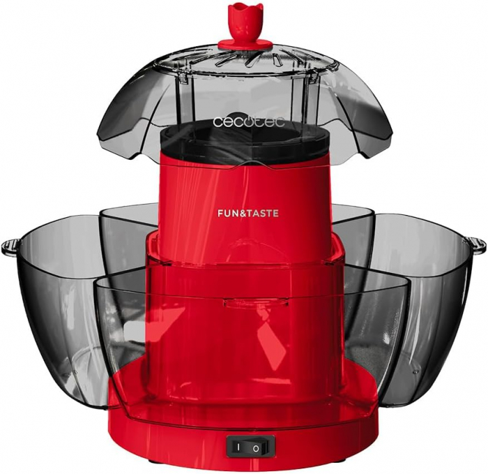 Aparat de popcorn Cecotec - Electric, 1200 W, gata în 2 minute, 4 recipiente detașabile, 4,5 litri -CA NOU [2]