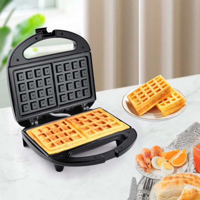 Aparat de făcut vafe, TIASTAR, 2 vafe, temperatură automată, 750W - BUN [4]