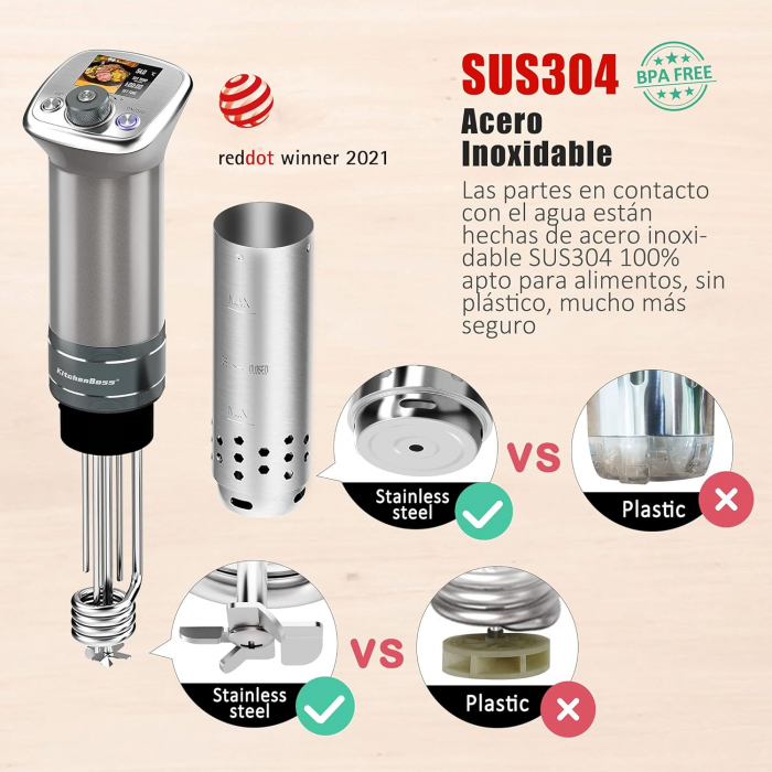 Aparat de Gătit Sous Vide KitchenBoss G320 Pro -CA NOU [4]
