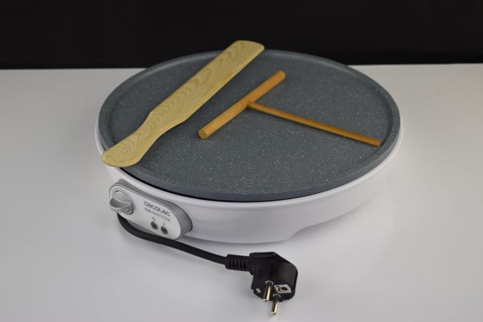 Aparat pentru preparat clatite Cecotec Crepera Fun Crepestone - 1000 W, Placă cu Strat Antiaderent RockStone, Termostat Reglabil, Indicator Luminos, 30,5 cm -CA NOU [7]