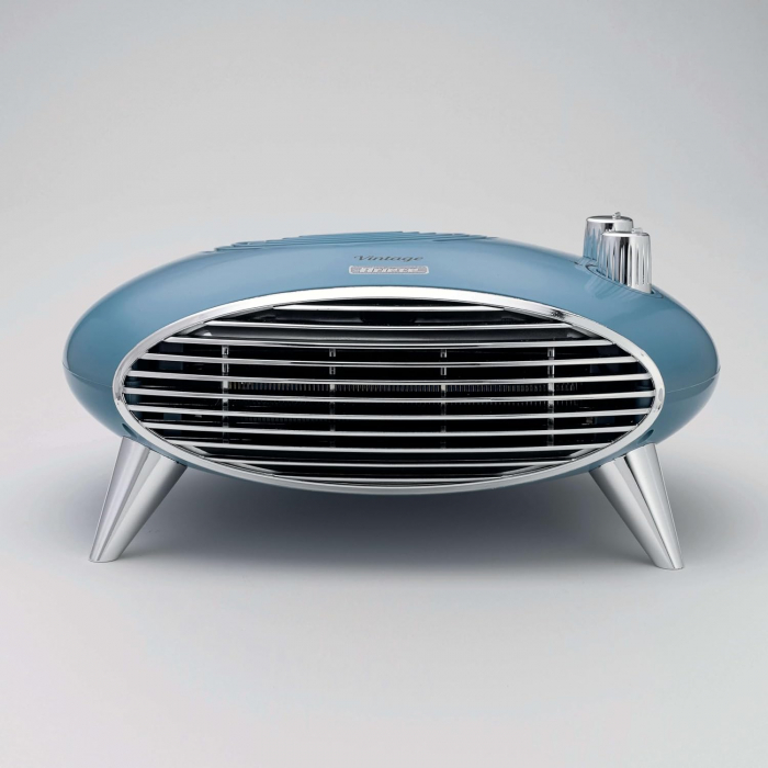 Ariete 8211 Aerotermă de masă, Încălzitor electric, 2000 W, Termostat, silențios, Grilaj și picioare cromate, Albastru deschis -CA NOU [2]