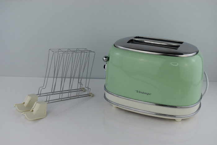 Ariete Vintage 155, Prăjitor de pâine pentru 2 felii, Prăjitor retro cu 6 niveluri de prăjire, 810W -Verde [7]