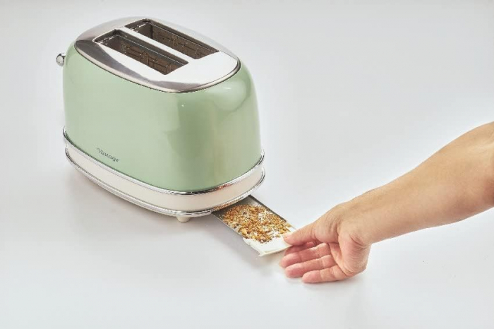 Ariete Vintage 155, Prăjitor de pâine pentru 2 felii, Prăjitor retro cu 6 niveluri de prăjire, 810W -Verde [5]