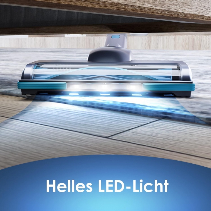 Aspirator fără Fir 6-1 cu Acumulator Detașabil, Lumină LED, Aspirator de Mână pentru Pardoseli Dure, Covor, Plăci de Marmură, Păr de Animale - BUN [8]