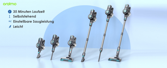 Aspirator fără Fir 6-1 cu Acumulator Detașabil, Lumină LED, Aspirator de Mână pentru Pardoseli Dure, Covor, Plăci de Marmură, Păr de Animale - BUN [9]