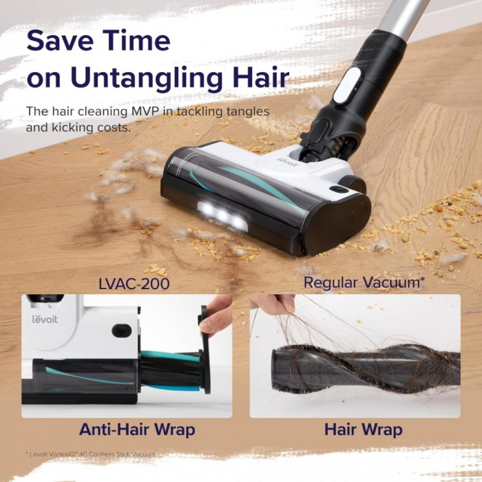 Aspirator fără sac cu acumulator Levoit,  aspirator fără fir cu performanță de filtrare de 99,9% -FOARTE BUN [4]