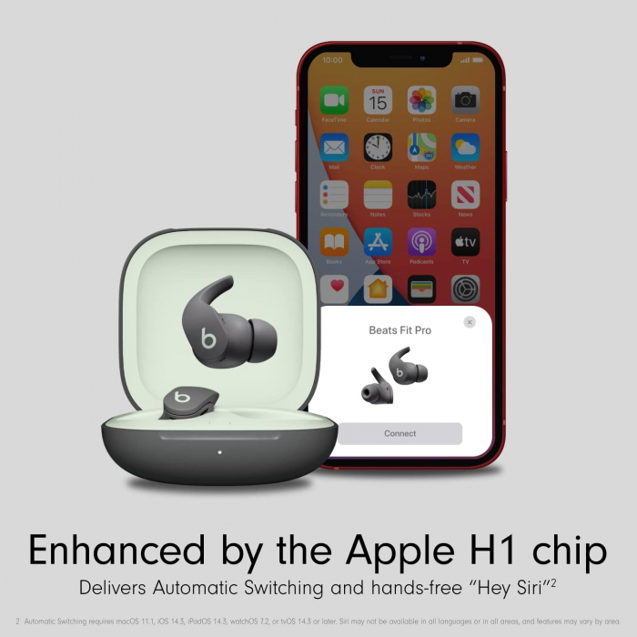 Beats Fit Pro – Căști In-Ear complet wireless – Anulare activă a zgomotului, Compatibile cu Apple și Android, Tehnologie Bluetooth - FOARTE BUN [4]