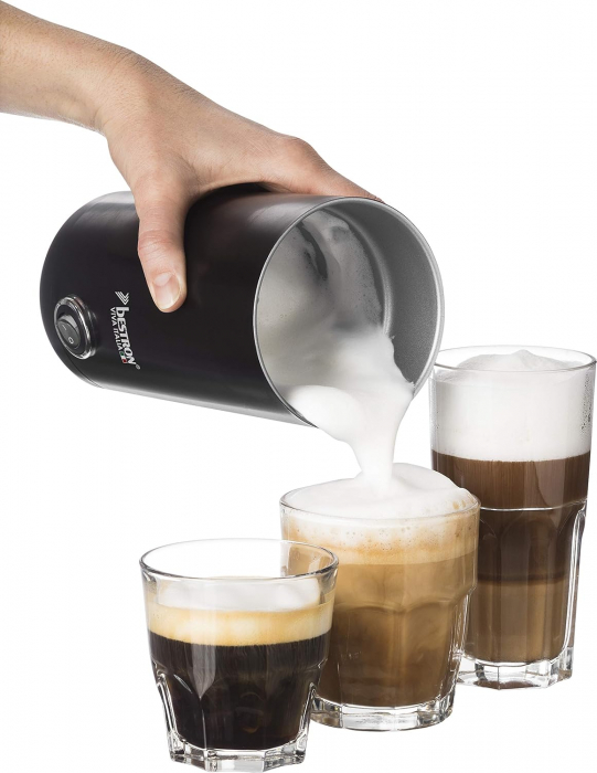 Bestron Viva Italia ; Spumantor electric de lapte cu bază rotativă de 360° și capacitate de până la 300 ml, fără fir, 550 W, Negru - FOARTE BUN [4]