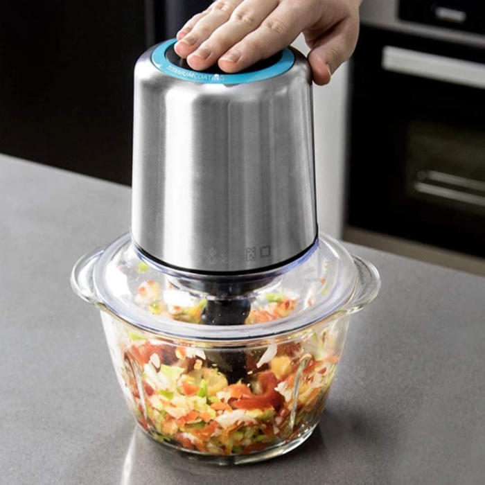 Blender electric cu lame acoperite cu titan, 1L, din sticlă,  1000W - CA NOU [5]