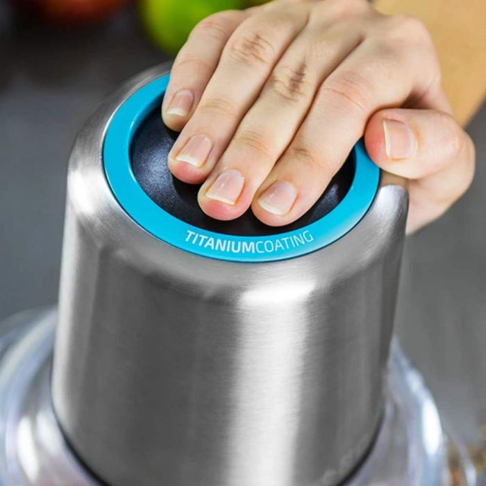 Blender electric cu lame acoperite cu titan, 1L, din sticlă,  1000W - CA NOU [2]