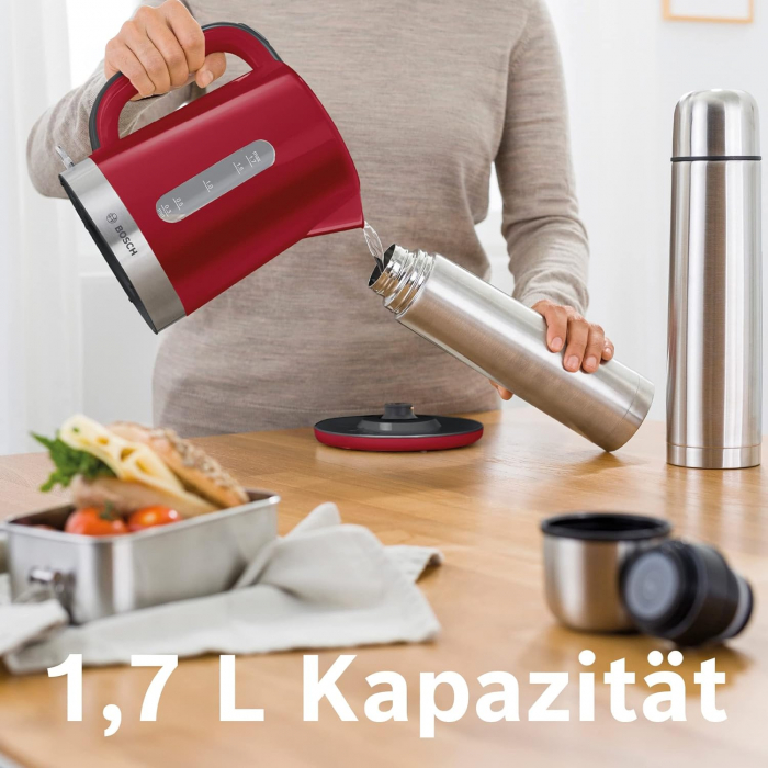 Bosch ComfortLine TWK6A514 Fierbător Fără Fir,Rosu [2]
