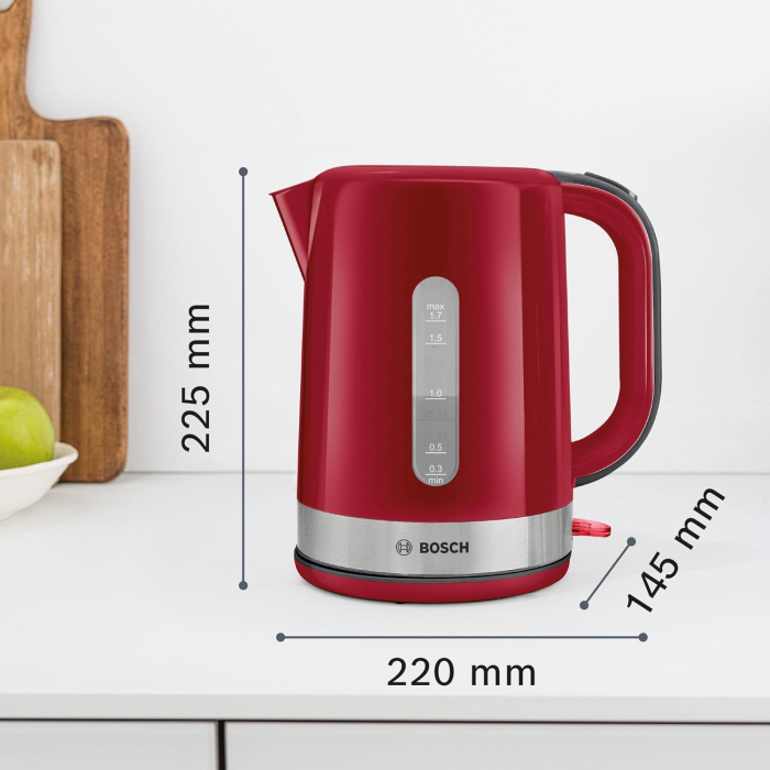 Bosch ComfortLine TWK6A514 Fierbător Fără Fir,Rosu [4]
