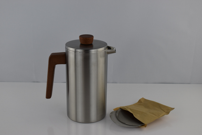 Cafetieră cu presă franceză de Inox 1L pentru 5 Cești - CA NOU [5]