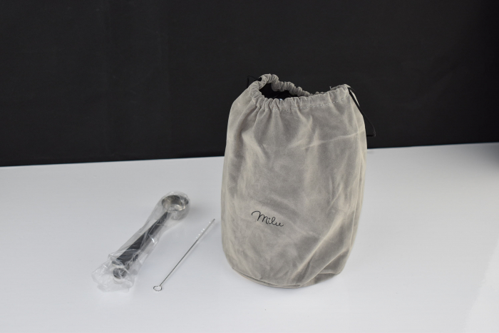 Cafetieră din oțel inoxidabil, Ibric de espresso, Set de espresso incluzând suport, linguriță,Milu-CA NOU [6]