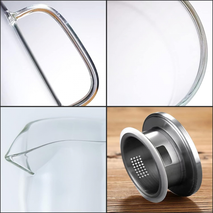 Carafe de sticlă Nutabevr, 1,5 litri, capac din oțel inoxidabil, -CA NOU [2]