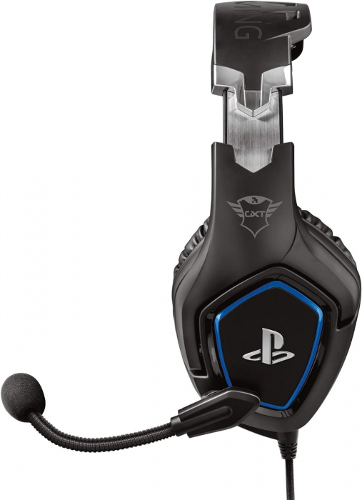 Casti Trust GXT 488 Forze, PC/Jocuri, PS4/PS5 Original/PS4 Pro/PS4 Slim/PS5, 108 Db, Microfon, Negru/Albastru - CA NOU [4]