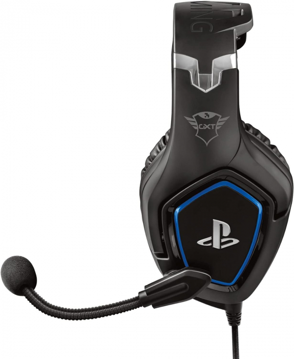 Casti Trust GXT 488 Forze, PC/Jocuri, PS4/PS5 Original/PS4 Pro/PS4 Slim/PS5, 108 Db, Microfon, Negru/Albastru - CA NOU [5]