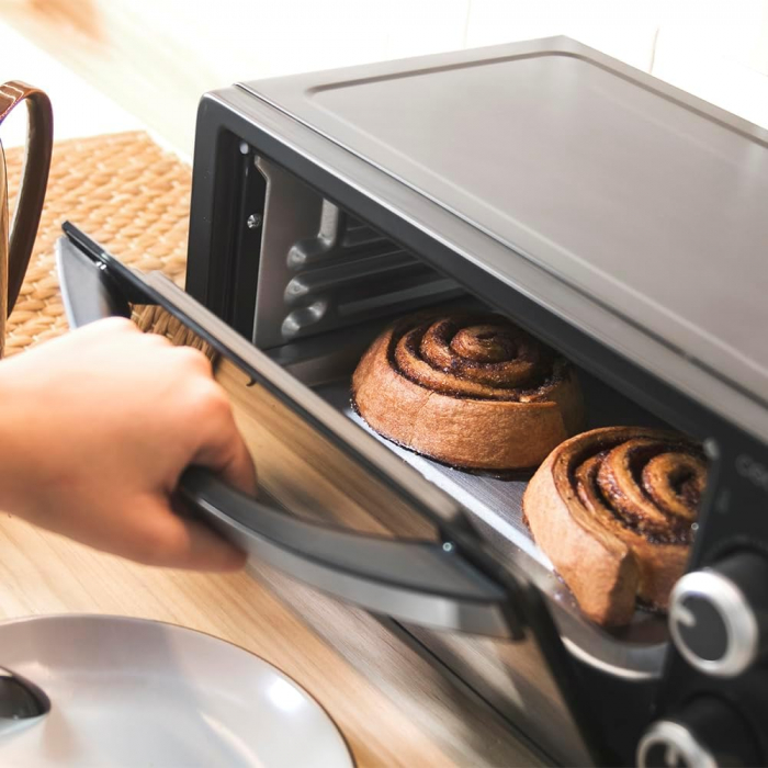 Cecotec Bake&Toast 1090 Black - Cuptor de masă 1000 W, Timer 60 min, Temperatură reglabilă până la 230°C, Plită, Grătar și Mâner cu clești - CU PARTICULARITĂȚI [3]