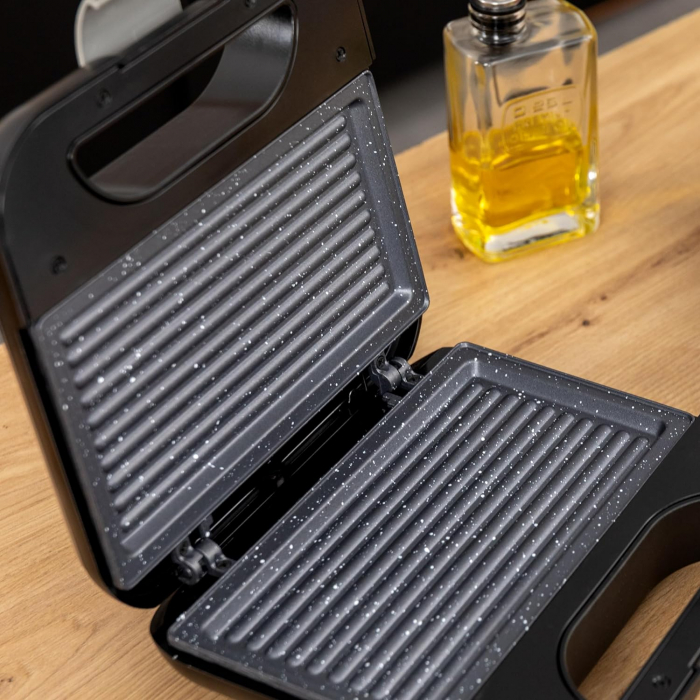 Cecotec Sandwich Maker Rock'nToast Grill+, 800W, Acoperire RockStone, Ecologică fără PFOA - FOARTE BUN [5]