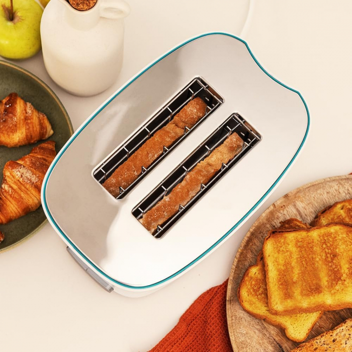Cecotec Toaster vertical Toast&Taste Double W, 650 W, Două fante late pentru 2 felii de pâine - Include clești de îndepărtare - CA NOU [6]