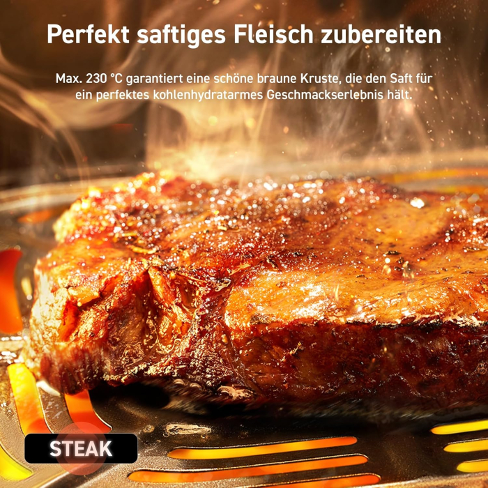 COSORI Airfryer, Friteuză cu Aer Cald 7-în-1, până la 230°C & 55 dB Silențioasă, peste 100 de rețete, ideală pentru pui, friptură, bacon, alimente congelate, economisește 55% energie, compatibilă cu m [5]