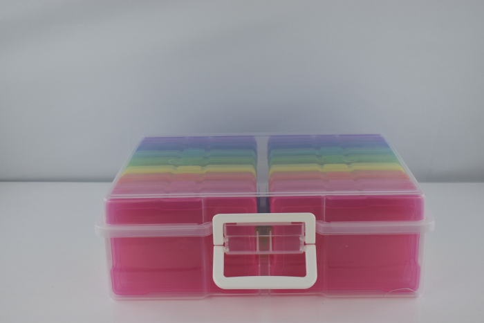 Cutie de Depozitare Novelinks cu Capac și Mâner, 16 Cutii Mici Colorate pentru Depozitarea Accesoriilor de Meșteșug, Fotografii și Alte Utensile, Plastic, 17 x 11 cm - CA NOU [6]