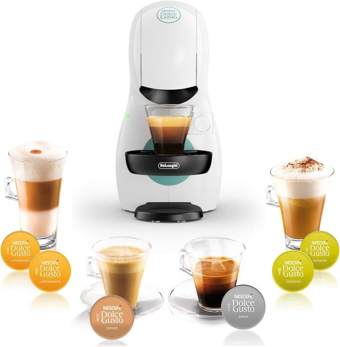 De'Longhi Nescafé Dolce Gusto Piccolo XS EDG 210.W, aparat de cafea cu capsule pentru băuturi calde și reci, presiune de 15 bar, dozare manuală a apei, 0,8 l - BUN [6]