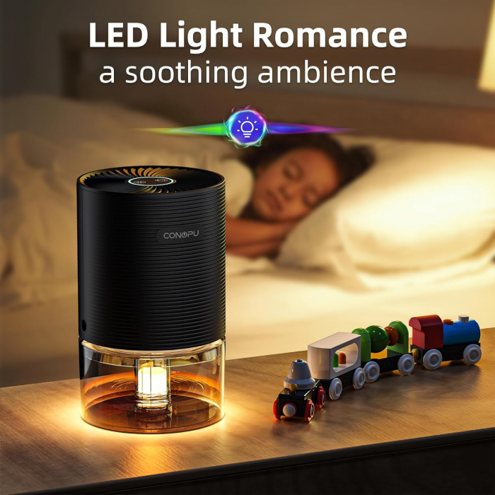 Dezumidificator electric, econom, oprire automată, dezumidificator pentru spații mici, ultra-silențios, pentru dulapuri, băi, dormitoare, birouri - CA NOU [2]