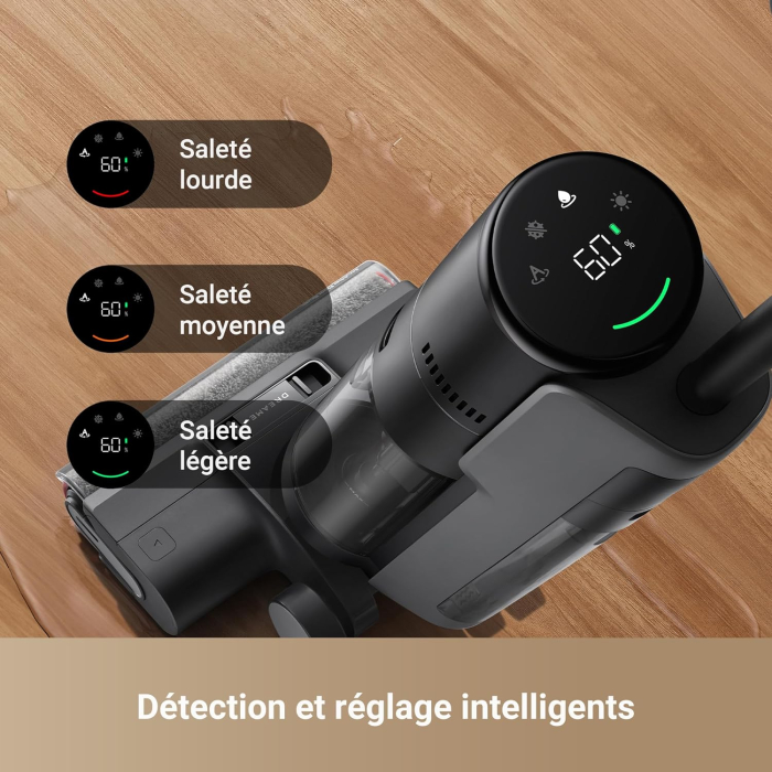 Dreame H12 Pro Ultra – aspirator umed-uscat, cu spălare la 60°C, uscare în 30 de minute, curățare automată cu dublă rotație și racletă rezistentă, putere de aspirare 16 kPa, perie pe două laturi și de [7]