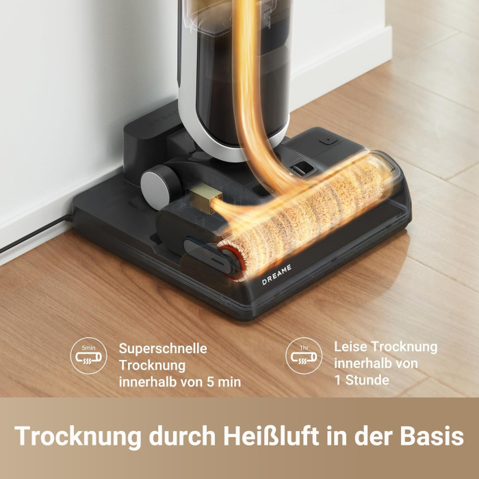 Dreame H14 – Aspirator umed/uscat, spălare cu perii, uscare cu aer cald 60°C, braț pliabil 180°, uscare rapidă 5 min, auto-curățare cu două rotații, putere de aspirare 18.000 Pa, curățare dublă a marg [7]
