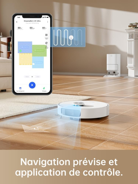 Dreame L10 Ultra – Robot aspirator cu stație, golire automată, curățare, uscare și umplere automată, mop rotativ, putere de aspirare 5300 Pa, navigație LDS, cartografiere 3D și control prin aplicație [5]