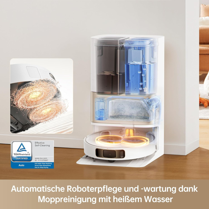 Dreame L10s Pro Ultra Heat – Robot aspirator cu funcție de mop, curățare automată a mopurilor cu apă caldă, extensie mop pentru margini, putere de aspirare 7.000 Pa, mop dublu pentru spălare eficientă [3]