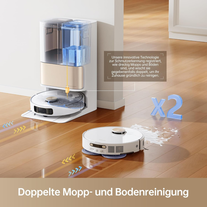 Dreame L10s Pro Ultra Heat – Robot aspirator cu funcție de mop, curățare automată a mopurilor cu apă caldă, extensie mop pentru margini, putere de aspirare 7.000 Pa, mop dublu pentru spălare eficientă [5]
