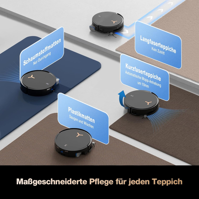 ECOVACS DEEBOT X8 PRO Omni – Robot aspirator cu funcție mop, OZMO Scooter cu mop continuu și auto-curățare, putere de aspirare 18.000 Pa, stație 12‑în‑1, curățare mop cu apă caldă 40‑75 °C, sistem YIK [9]