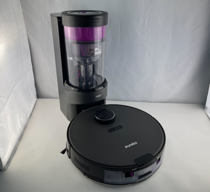 EUREKA E10s DE – Robot aspirator și mop + Stație de aspirare fără sac Multi-Cyclone (4000 Pa, detectare covoare și ridicare mop, navigație LiDAR, ideal împotriva părului de animale [8]