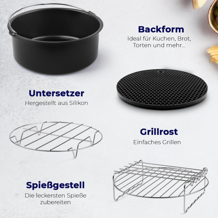 Accesorii pentru friteuza cu aer cald - XL și XXL - compatibile cu Philips, COSORI, Princess, Ninja, Tefal, Innsky - CA NOU [2]