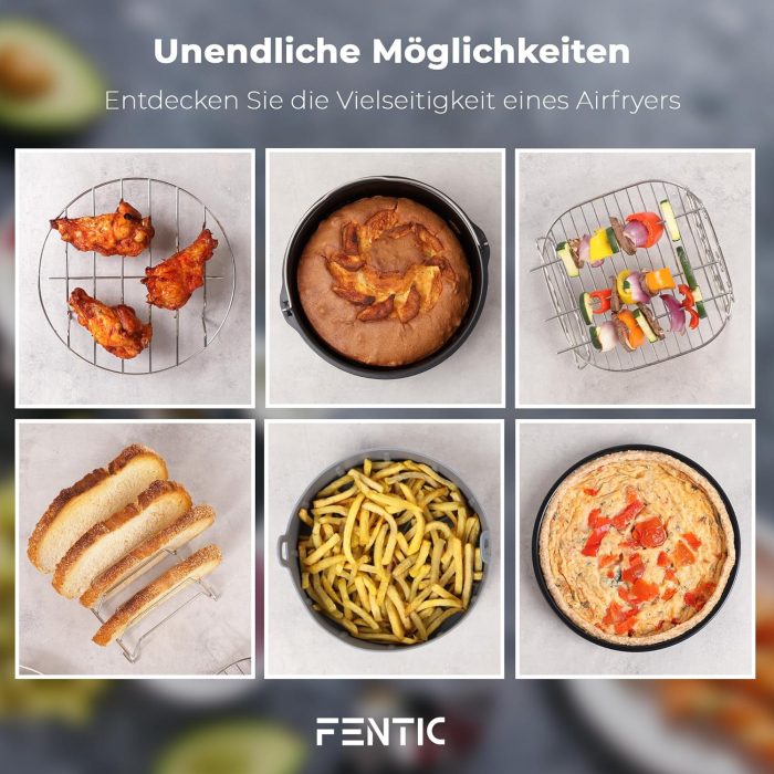 Accesorii pentru friteuza cu aer cald - XL și XXL - compatibile cu Philips, COSORI, Princess, Ninja, Tefal, Innsky - CA NOU [7]