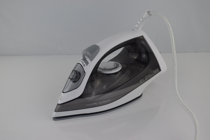 Fier de călcat cu abur Philips EasySpeed, 4 setări de abur, 2000 W, talpă ceramică, rezervor de apă de 220 ml, gri - CA NOU [6]