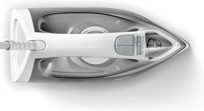 Fier de călcat cu abur Philips EasySpeed, simplu și eficient, 4 setări de abur, 2000W, talpă ceramică, rezervor de apă de 220 ml, gri - FOARTE BUN  [2]